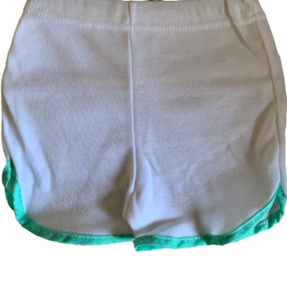 PARK BENCH KIDS Shorts and Top Pastel Green White Pattern Size 0 - 6 Months NWT - Picture 3 of 11